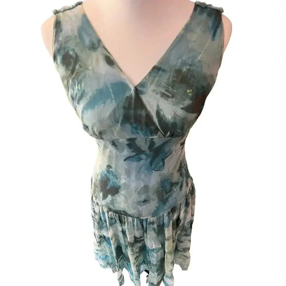 JONATHAN MARTIN STUDIOS 100% SILK MIDI HALTER DRESS SIZE 6 - Picture 4 of 12